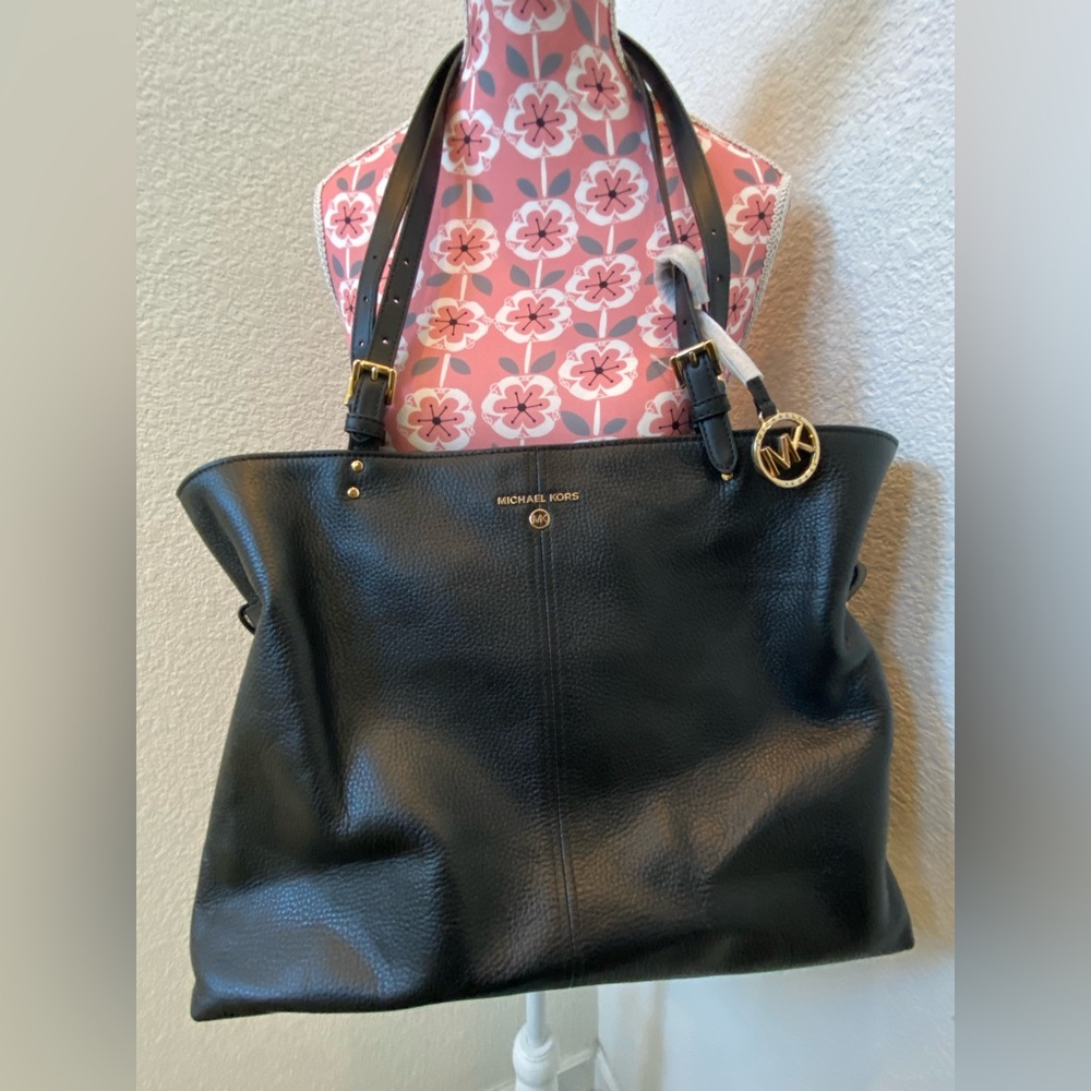 Michael Kors Black Pebbled Leather Tote